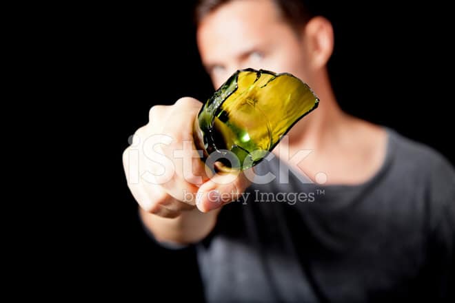 botella agresion